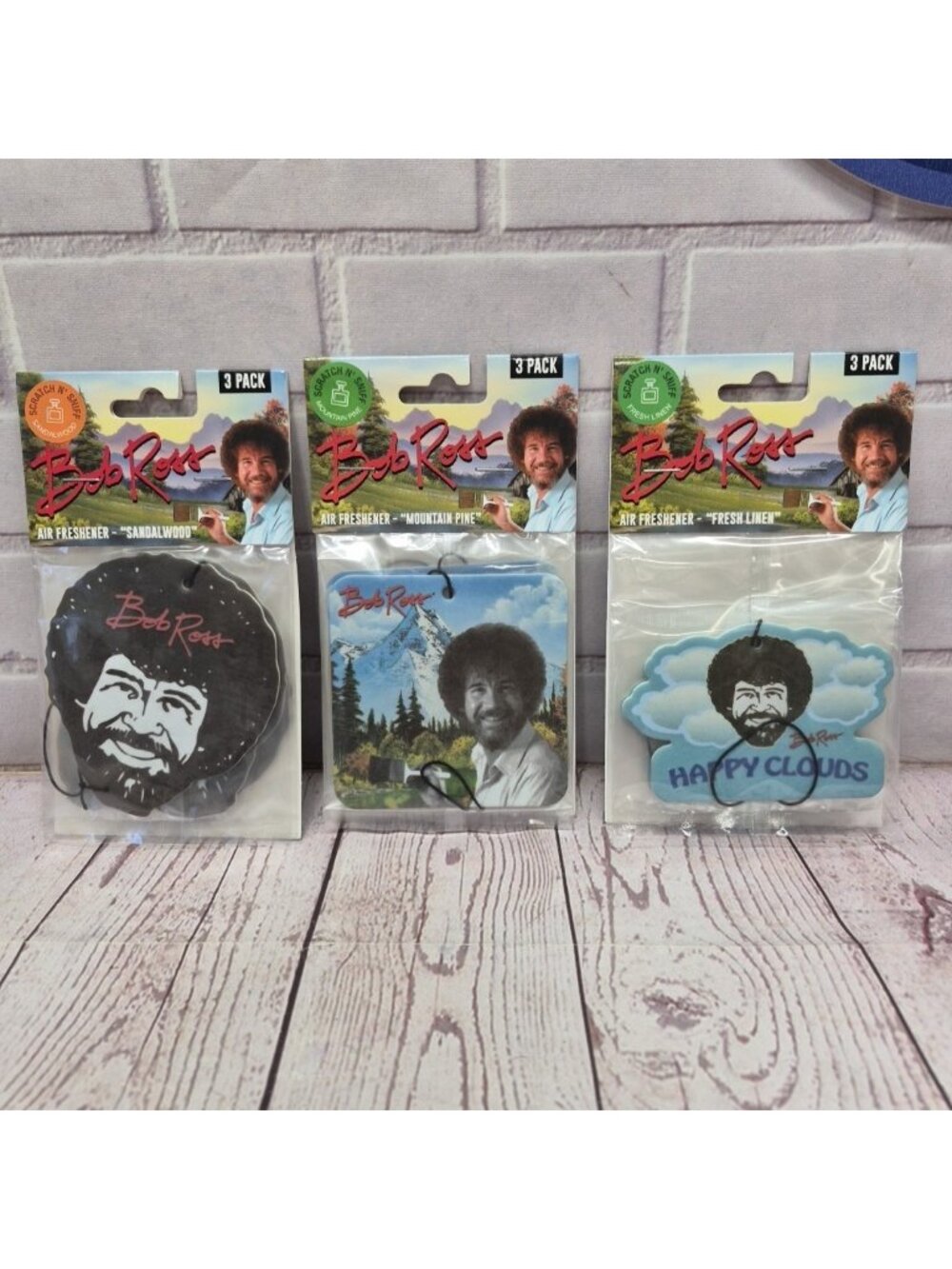 Bob Ross Car Air Freshener Lot Of 3 Different 3 packs,  -NEW SEALED